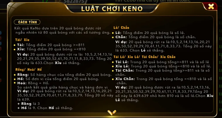 Keno Tại HitClub Siêu Phẩm Cá Cược Tốc Độ Cao Nhận Thưởng Jackpot Lên Tỷ Đồng