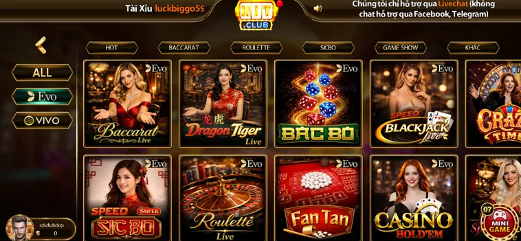 Khám Phá Không Gian LiveStream Casino HitClub Đẳng Cấp Với Bàn Chơi Trực Tiếp Chân Thực