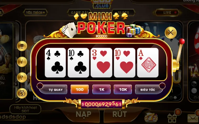 Khám Phá Sức Hấp Dẫn Của Minigame Mini Poker Tại HitClub Đang Làm Mưa Làm Gió Thị Trường
