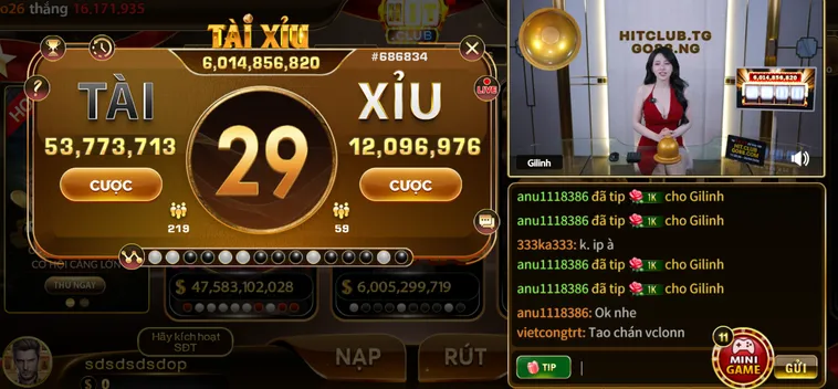 Trải Nghiệm Đỉnh Cao Tài Xỉu Livestream Tại Hitclub Với Tỷ Lệ Thắng Cực Khủng